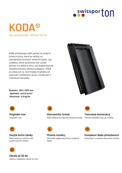 Produktová karta KODA