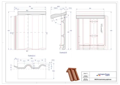 tech draw BREMA shed roof tile.zip