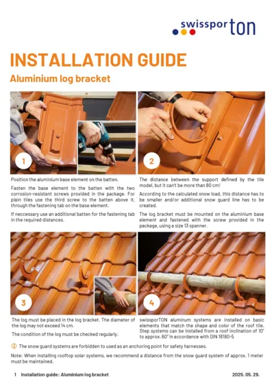 swissporTON_Installation_guide_ALU_Log_bracket_2025_EN.pdf